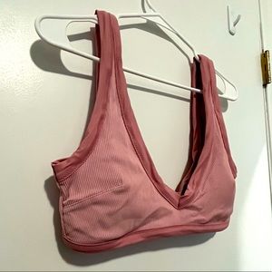 Aerie Ribbed Scoop Neck Bikini Top